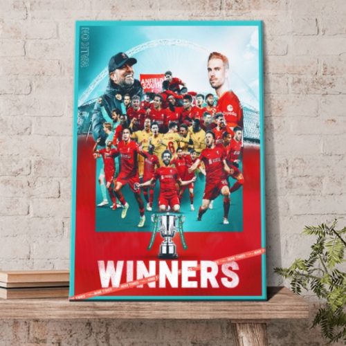 Carabao Cup Winners Liverpool FC Poster Canvas REVER LAVIE