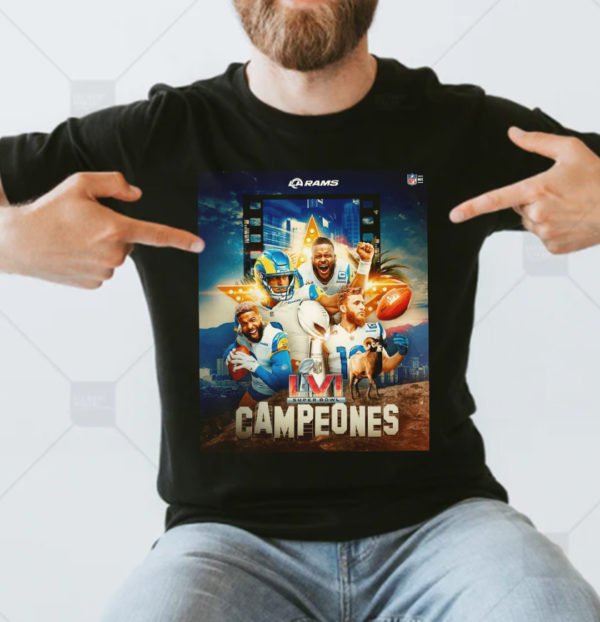Los Angeles Rams Campeones 2022 Super Bowl Wins T-Shirt