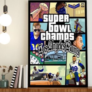 Los Angeles Rams Super Bowl 56 Win Poster Canvas