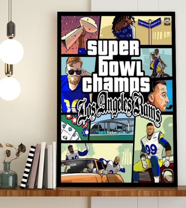 Los Angeles Rams Super Bowl 56 Win Poster Canvas