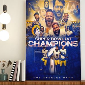 Los Angeles Rams Super Bowl LVI Champions Poster Canvas