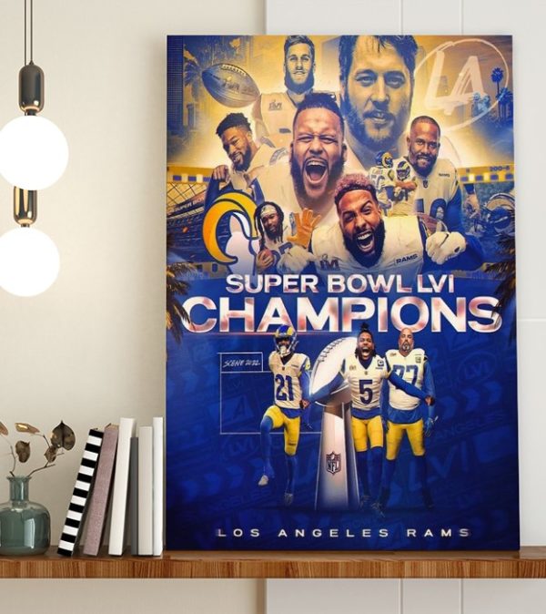 Los Angeles Rams Super Bowl LVI Champions Poster Canvas