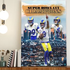 Los Angeles Rams Super Bowl Winner 2022 Poster Canvas