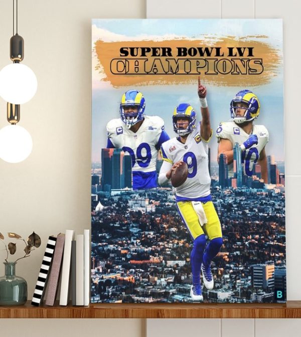 Los Angeles Rams Super Bowl Winner 2022 Poster Canvas