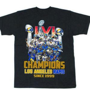 Los Angeles Rams Trophy 2022 Super Bowl Champions T-Shirt
