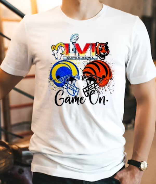 Los Angeles Rams Vs Cincinnati Bengals 2022 Super Bowl Game On T-Shirt