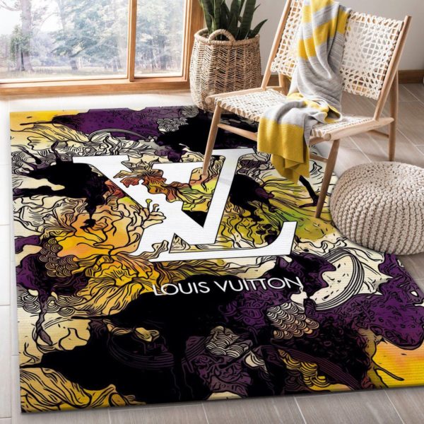 Louis Vuitton Flowers Area Rug Carpet
