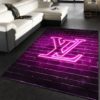 Louis Vuitton Neon Logo Area Rug Carpet