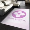 Louis Vuitton Pink Background Area Rug