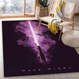Mace Windu Star Wars Movie Area Rug Carpet