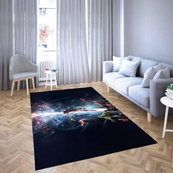 Marvel Avengers All Hero Area Rug Carpet For Home Decor
