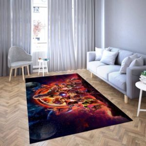 Marvel Avengers All Hero Area Rug Carpet For Living Room