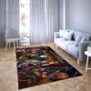 Lego Cartoon Of Marvel The Arvengers Area Rug Carpet