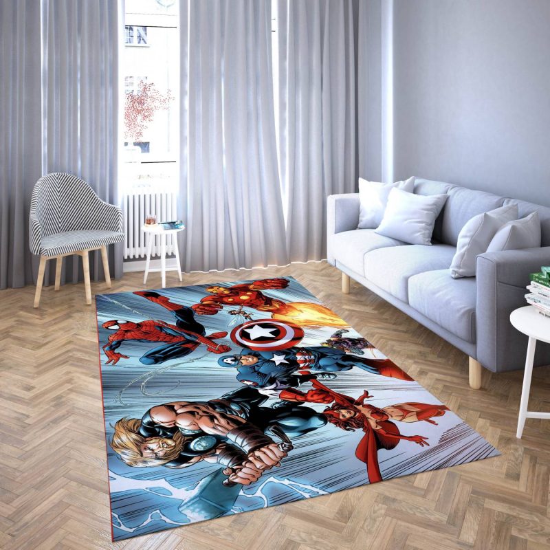 Marvel Avengers All Heros Area Rug Carpet For Living Room Marvel Avengers All Heros Area Rug Carpet For Living Room