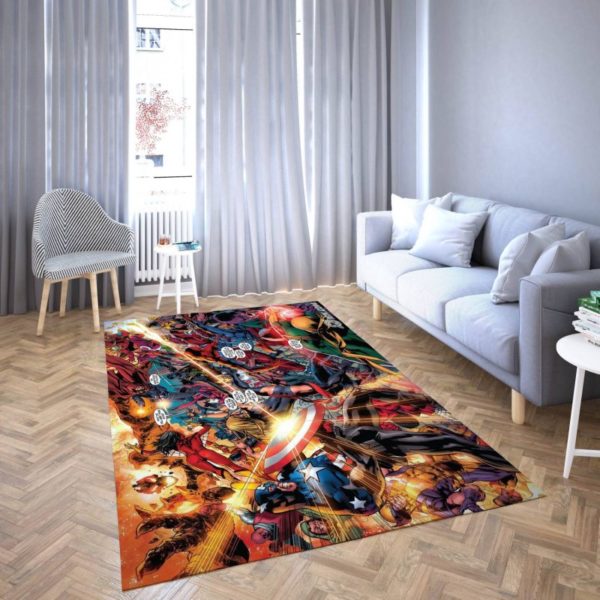 Marvel Avengers Area Rug Carpet For Bedroom