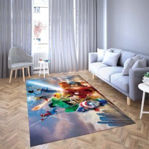 Marvel The Arvengers Ironman Spiderman Lego Carpet Living Room Rugs