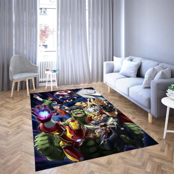 Marvel The Arvengers Ironman and Hulk Carpet Living Room Rugs