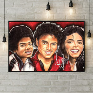 Michael jackson Signature 90s Hip Hop Poster Canvas