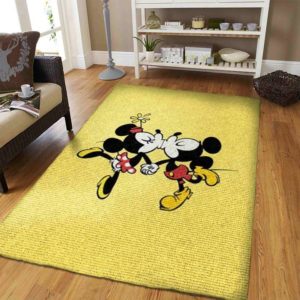 Mickey And Minnie Kiss Disney Area Rug