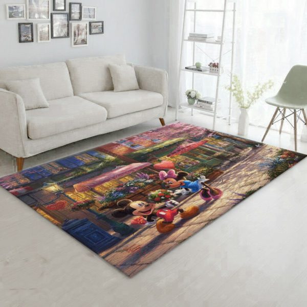 Mickey And Minnie Sweetheart Cafe Disney Area Rug Carpet