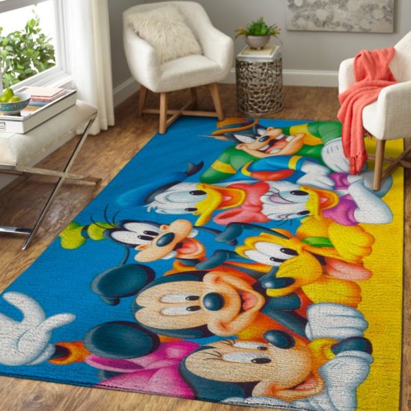 Mickey Minnie Donald Goofy And Pluto Disney Area Rug Carpet
