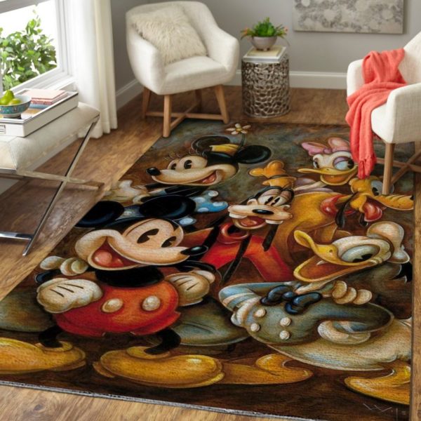 Mickey Minnie Donald Goofy And Pluto Disney Area Rug