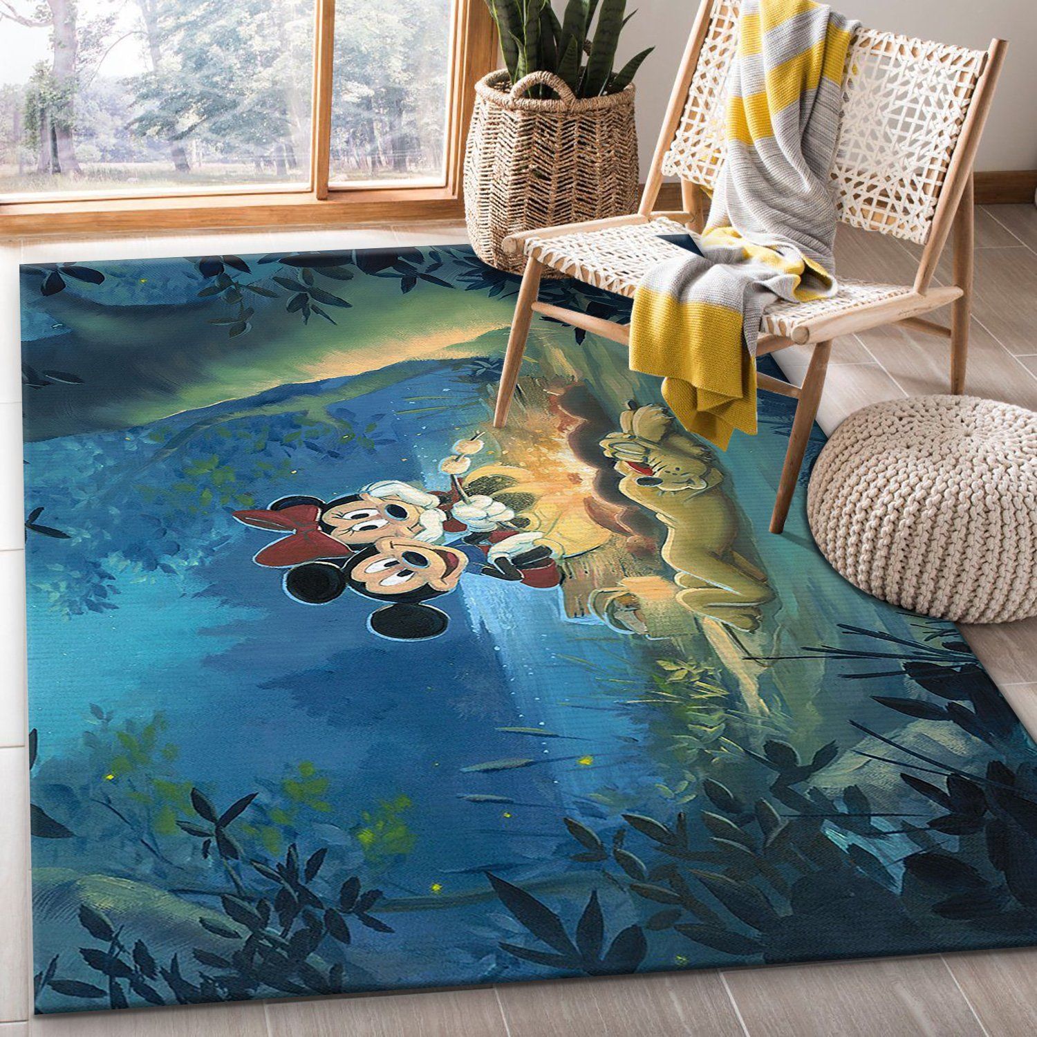 Mickey Minnie Family Campout Disney Area Rug Carpet Mickey Minnie Family Campout Disney Area Rug Carpet