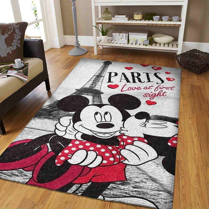 Mickey Minnie In Paris Disney Area Rug Living Room Mickey Minnie In Paris Disney Area Rug Living Room