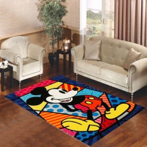 Mickey Mouse Romero Britto Area Rug Carpet