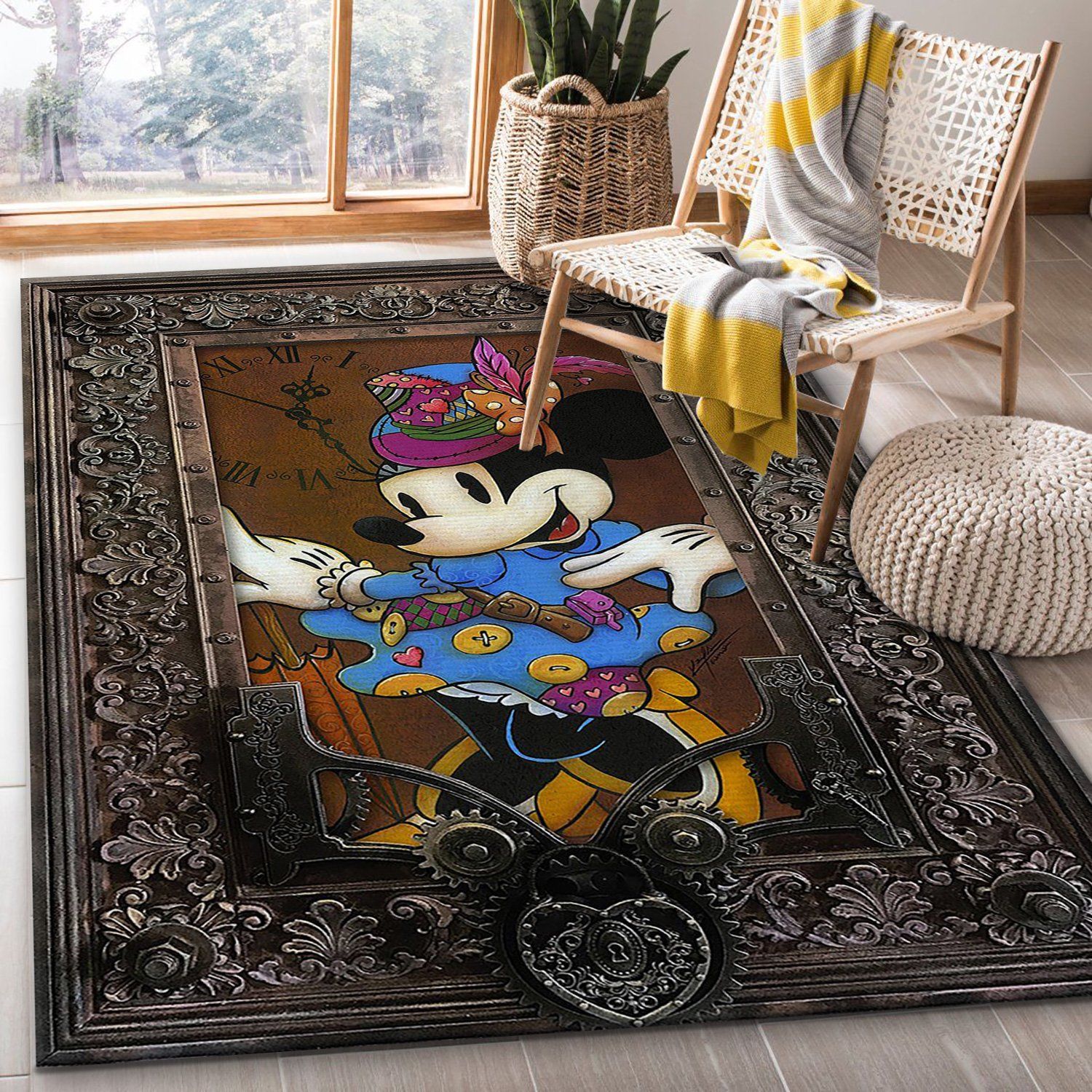 Minnie Steam Disney Area Rug Carpet US Gift Decor Minnie Steam Disney Area Rug Carpet US Gift Decor