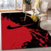 Nike Logo Black Red Area Rug Caret