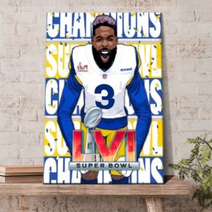 Odell Beckham Jr Los Angeles Rams Champions Poster Canvas