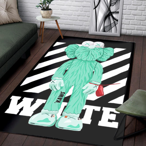 Off White X Kaws Rug Home Decor