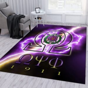 Omega Psi Phi Thunder Area Rug Carpet
