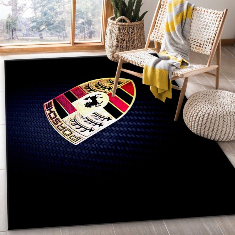 Porsche Logo Area Car Rug Bedroom Rug Carpet - REVER LAVIE