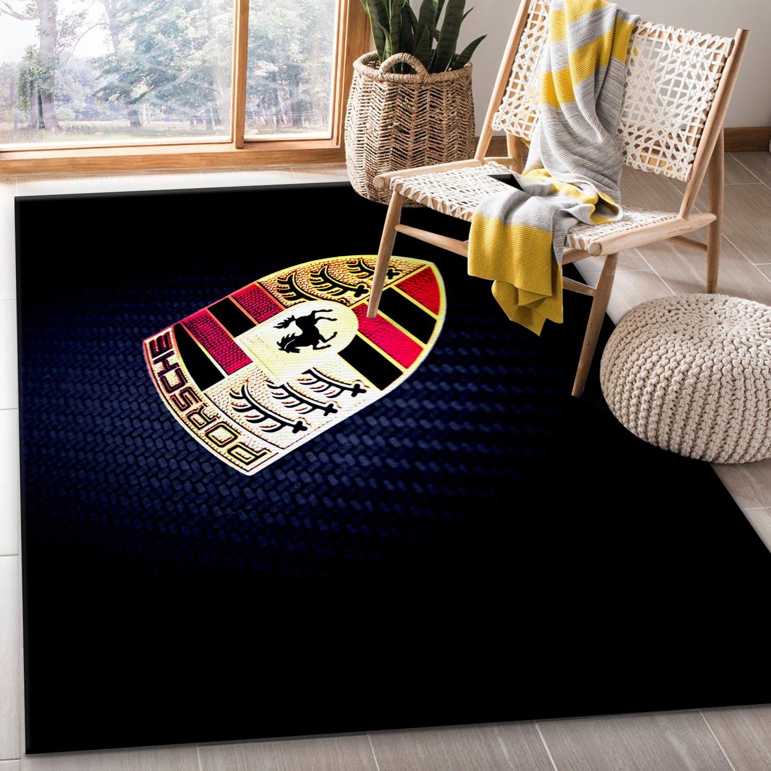 Porsche Logo Area Car Rug Bedroom Rug Carpet Porsche Logo Area Car Rug Bedroom Rug Carpet