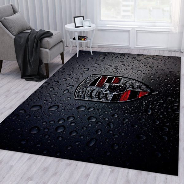 Porsche Logo Black Classic Rug Carpet