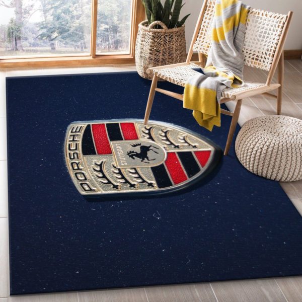 Porsche Logo Car Lover Bedroom Rug Carpet