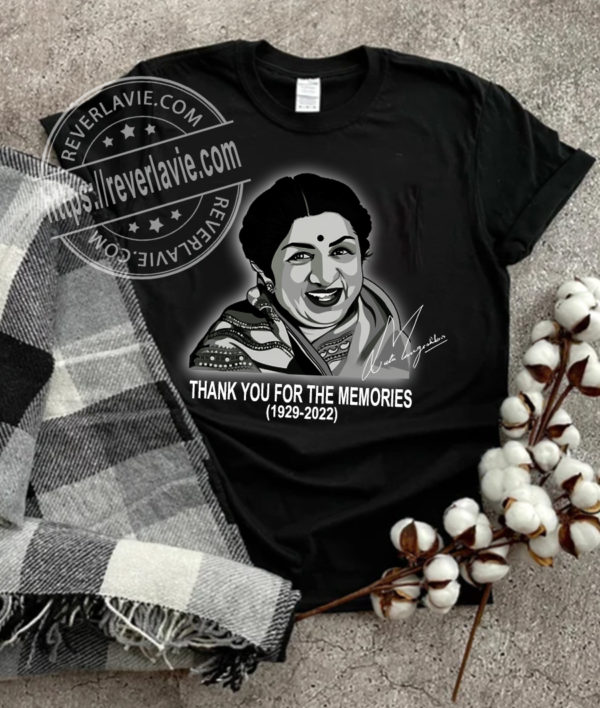 Rest In Peace Lata Mangeshkar 1929 2022 Signature T-Shirt
