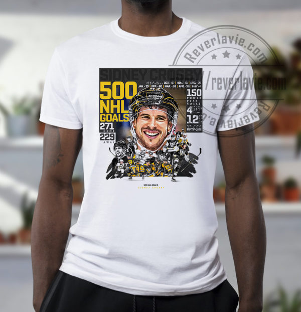 Sidney Crosby 500 NHL Goals Pittsburgh Penguins T-Shirt