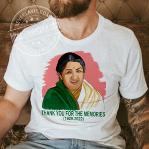 Singer Lata Mangeshkar RIP 1929 2022 Thank You For The Memories T-Shirt