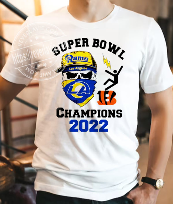 Skull Super Bowl Los Angeles Rams vs Cincinnati Bengals Champions 2022 Classic T-Shirt