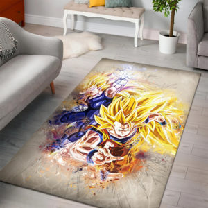 Son Goku Vs Cadic Vegeta Saiyans Dragon Ball Z Rug For Bedroom