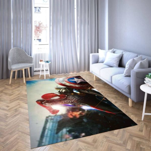 Spider Man Marvel Avengers Area Rug Carpet.