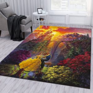 Spring Dance Beast And Belle Disney Area Rug Carpet