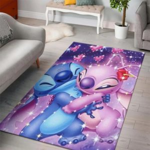 Stitch And Angel Disney Area Rug Carpet