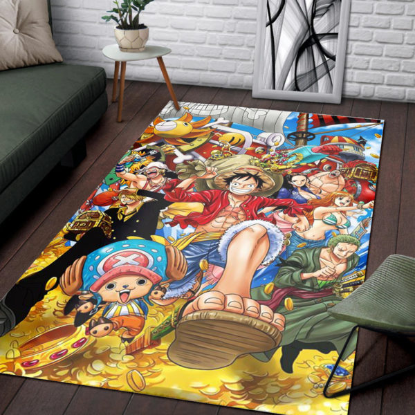 Straw Hat Pirates One Piece Rug For Bedroom Aesthetic