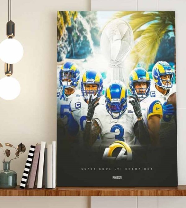 Super Bowl LVI Champions Los Angeles Rams Poster Canvas