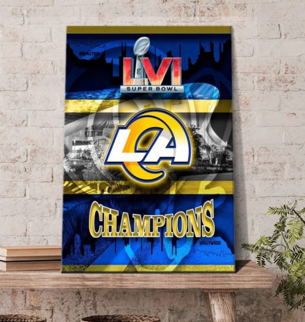 Super Bowl LVI Los Angeles Rams Champions Poster Canvas