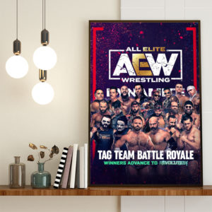Tag Team Battle Royale Winner Advance To Revolution AEW Poster Canvas